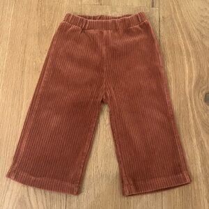 Corduroy culottes with elastic waistband